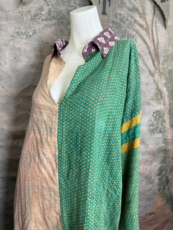 1013w Long Kurta Shirt Dress-Sarah