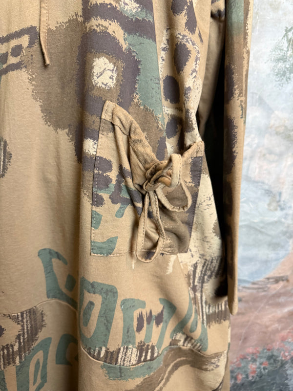 91968 Abstract Sweatshirt Dress-Camel