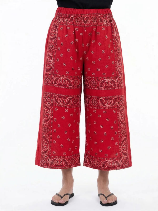 5791 Bandana Crop Pant-RED