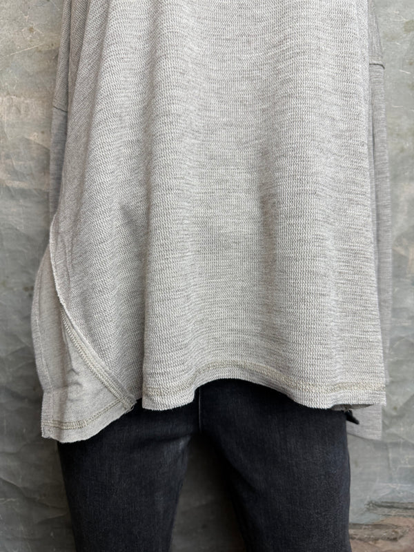 25690 Knit Mock Neck Top-Khaki