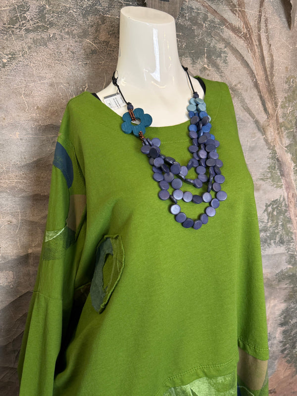 91865 Artsy Patch Pullover-kiwi