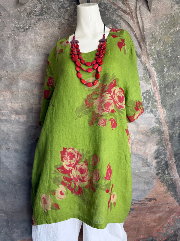 90645-62 Rose Pocket Tunic-KIWI