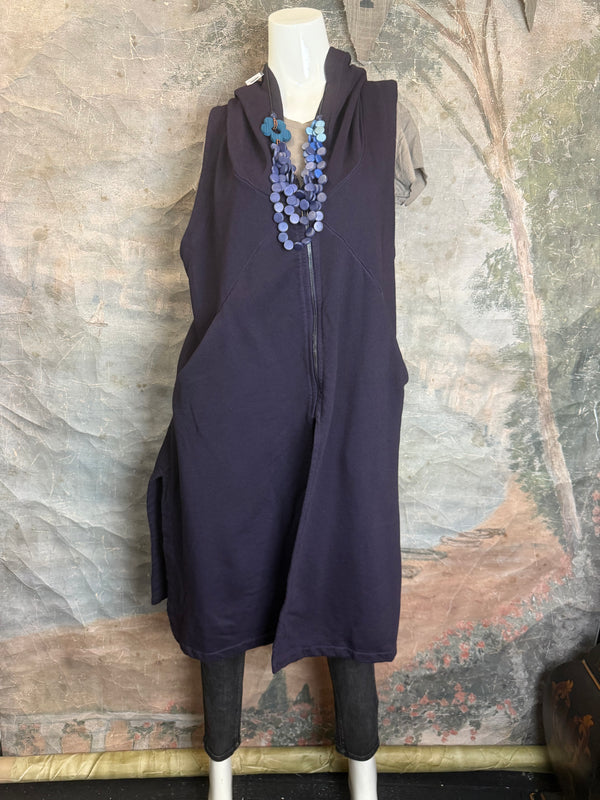 2626AU Zip Hoodie Vest-Purple