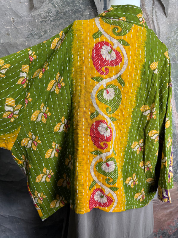1040w Kantha Long Sleeve Jacket-Eve