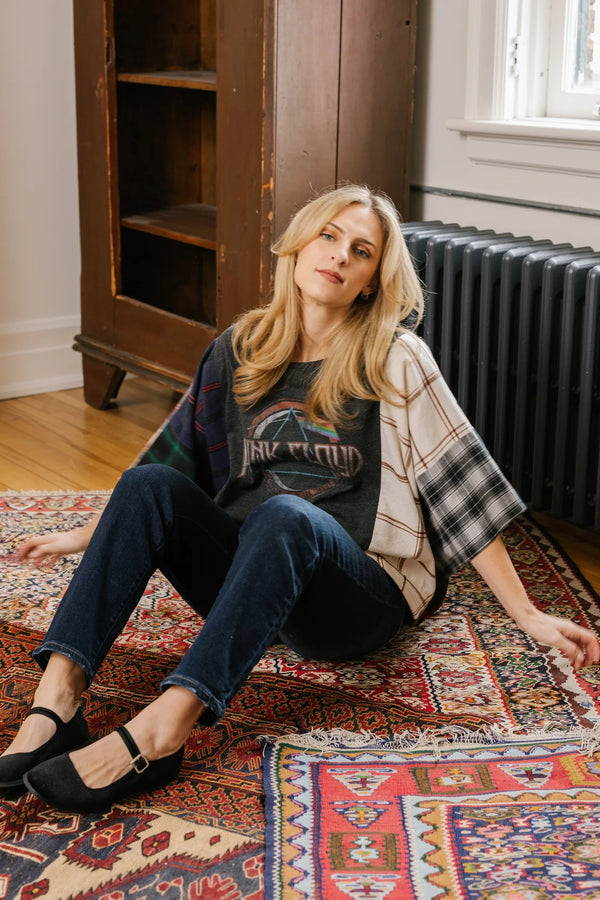 5576 Flannel Band Tees-Mix 2