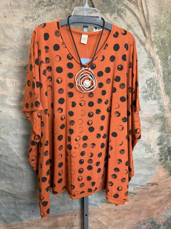 715CL-MOON Oversized Tunic Tee-Cedar