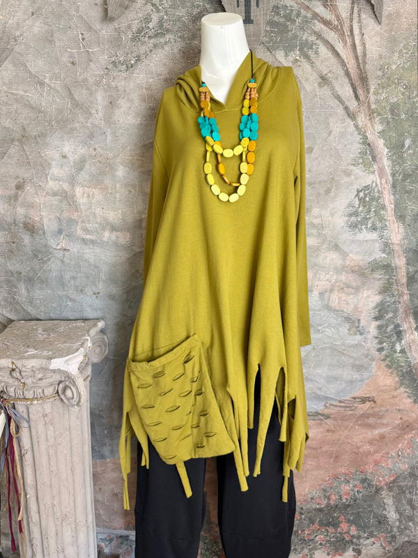 1231-62 Laser Pullover Hoodie-olive/Kiwi