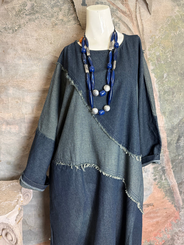 6760 Oversized Denim Sack Dress