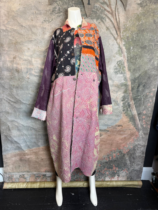 JG-183 Kantha Sunrise Coat-MIX 5