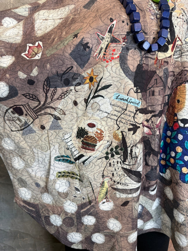 T812NB Drop Shoulder Top-Lunch Time