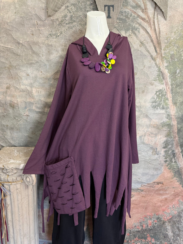 1231-62 Laser Pullover Hoodie-Bordeaux