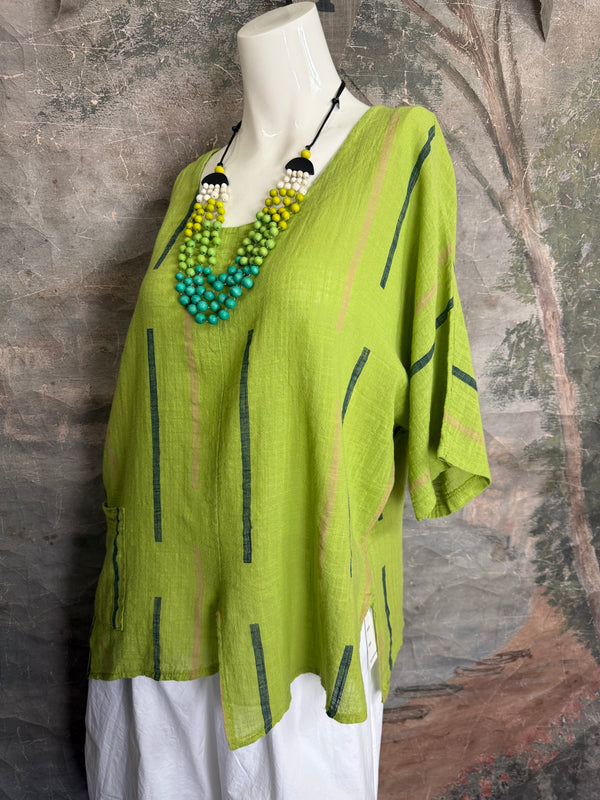 6653S Stripe Top-KIWI