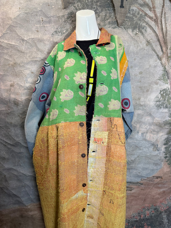 JG-183 Kantha Sunrise Coat-MIX 6