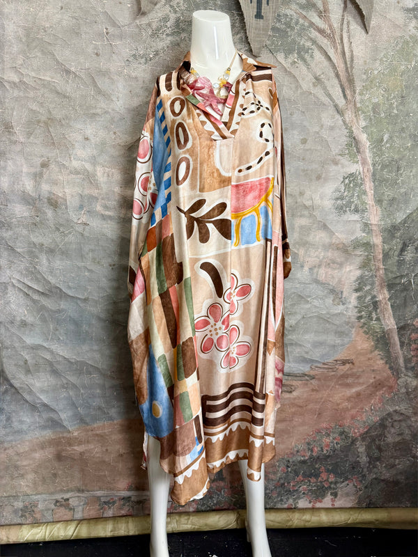 6615 Silk Artsian Dress