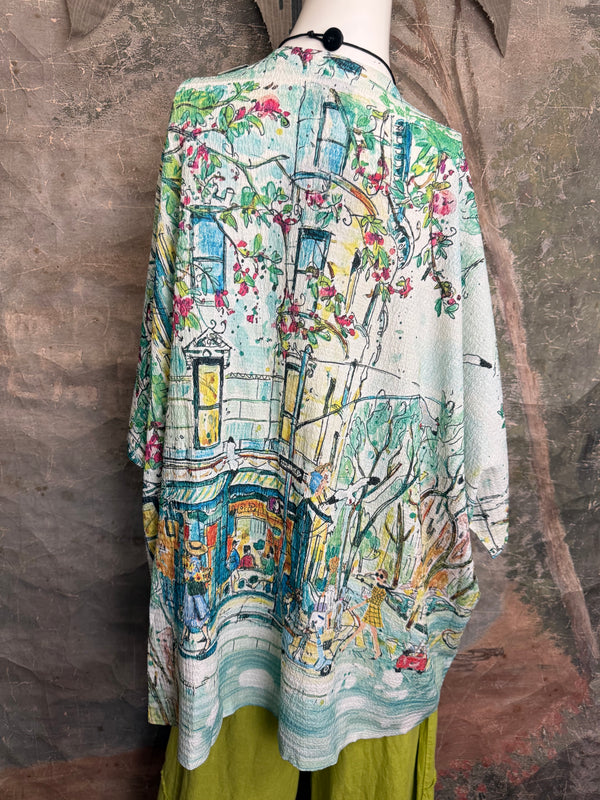 T1029YO Vneck Pullover Top-City Life
