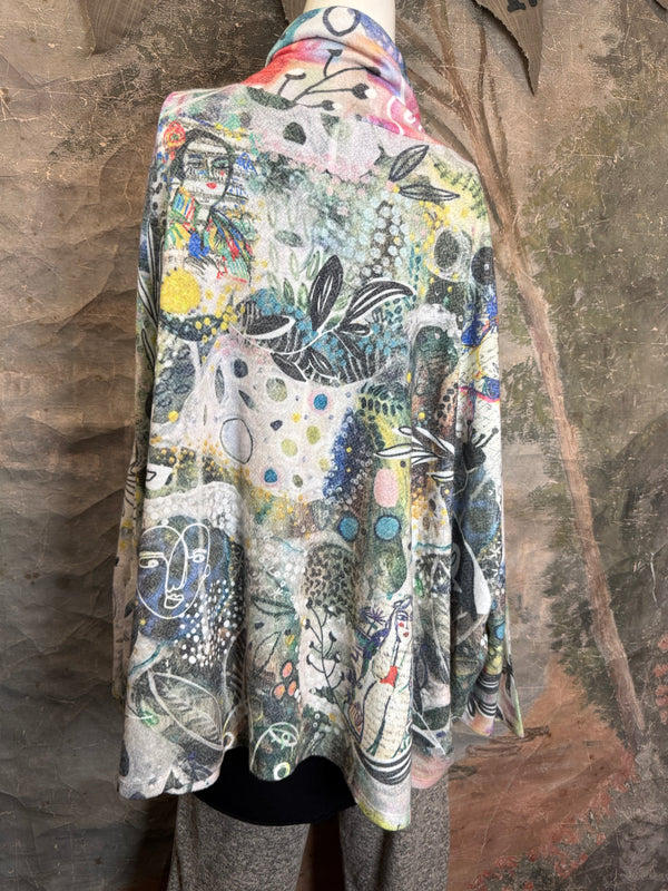 T1056 Cowlneck Pullover-Blooming