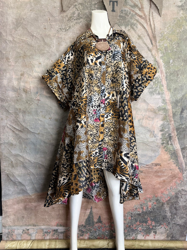 AD26-01 The High-Low Echo Dress-Safari Flair