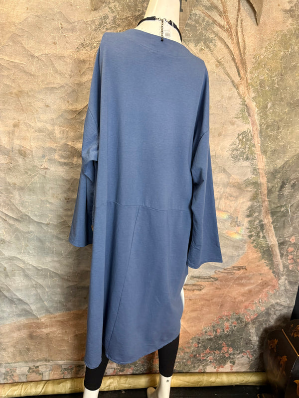 91805 Corduroy Button Dress-Denim