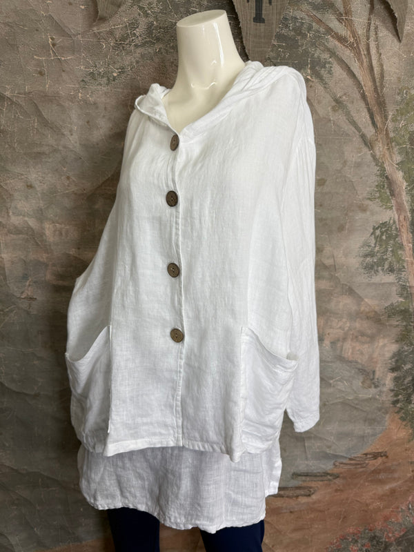 92112-62 Hoodie Jacket-White