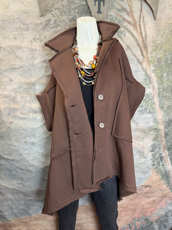 6572AU Short Slv Flare Jacket-Black