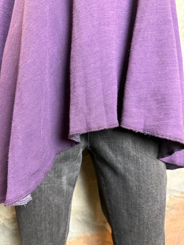 1050-88 Cotton Knit Angel Tee-Eggplant