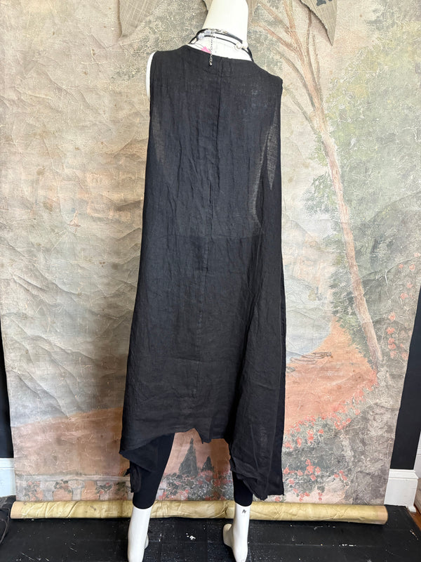 751 Artistry Layered Tank Dress-Black