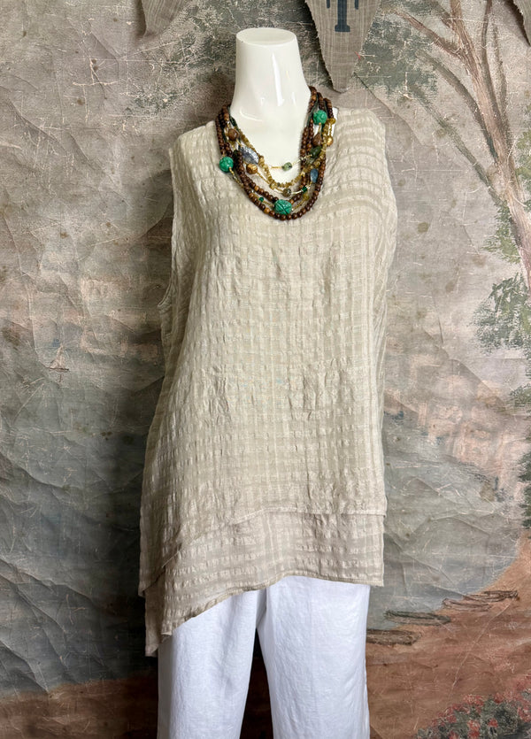MP-CR293 Double Layer Tank-Natural