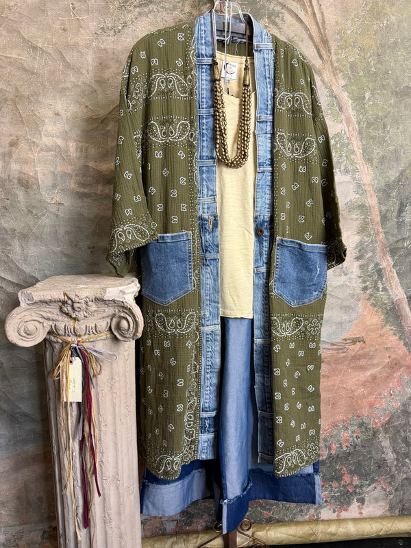 5783 Bandana Long Cardigan