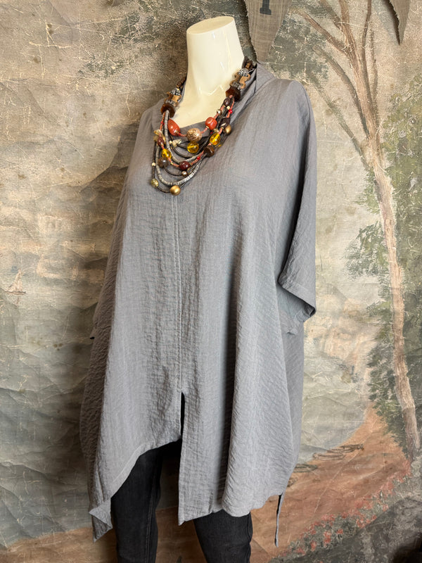 2066-11 Asymmetrical Cowlneck-Zinc