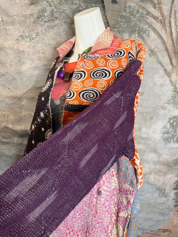 JG-183 Kantha Sunrise Coat-MIX 5
