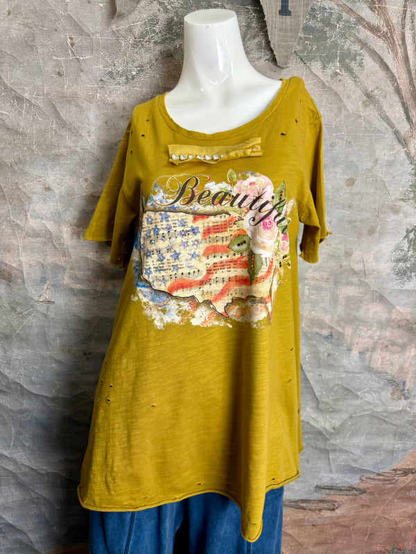 ARB Celebrate W/Chic USA Tshirt-Mustard