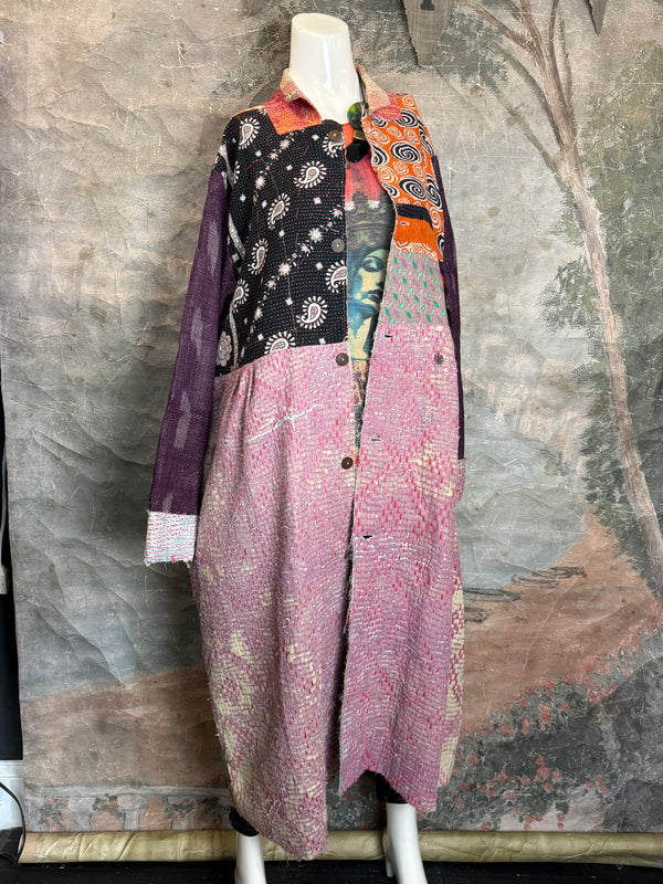 JG-183 Kantha Sunrise Coat-MIX 5