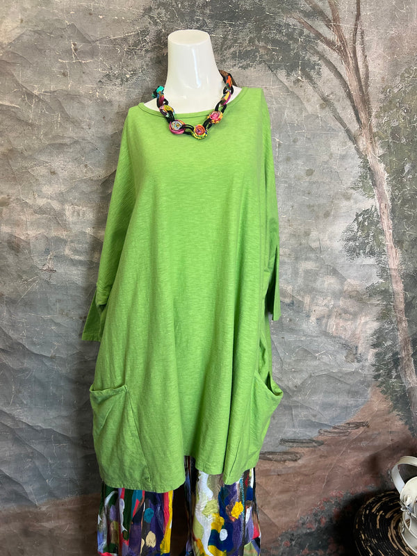 5016024 2 Pocket Pullover-Grass Green