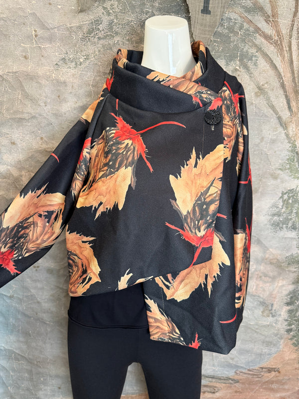 91813 Asym Floral Cropped JTK-BLACK