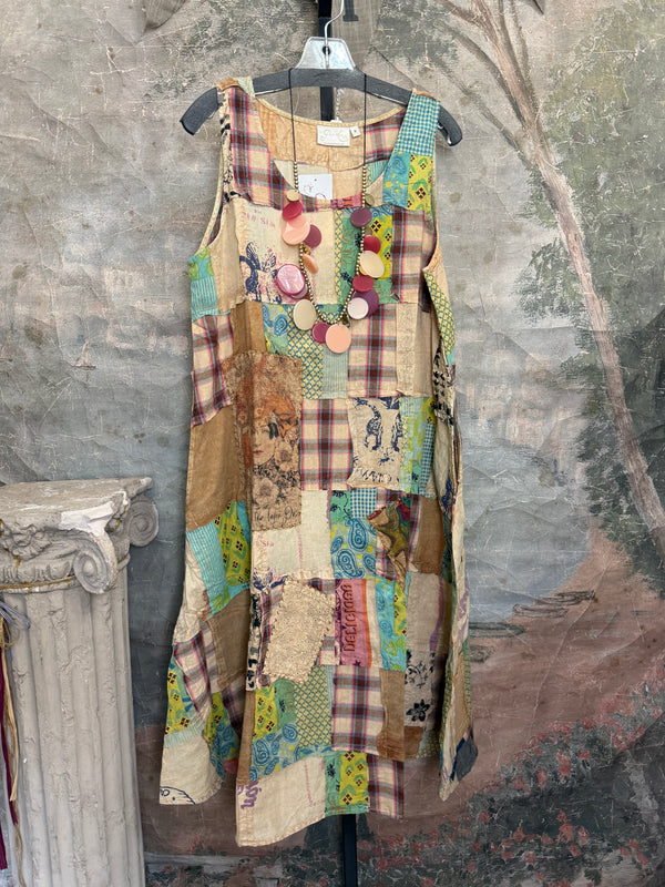 PL-504D Patchwork Tank Dress
