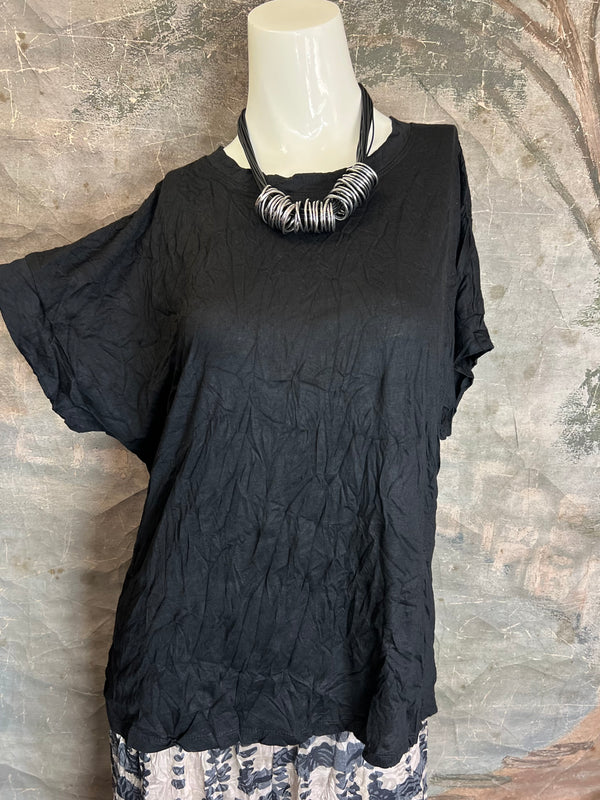 25063 Crinkle Dolman Slv Top
