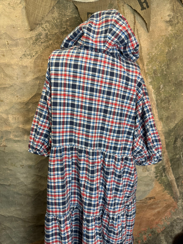 5428 Plaid Babydoll Tunic