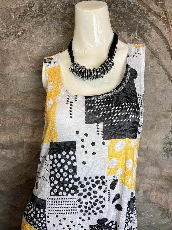 25006 Crinkle Tank Bubble Dress