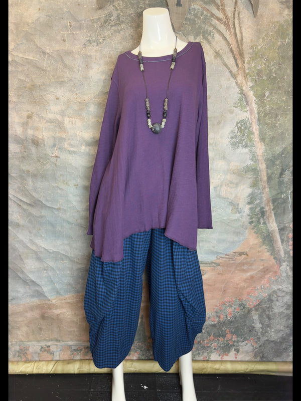 1050-88 Cotton Knit Angel Tee-Eggplant