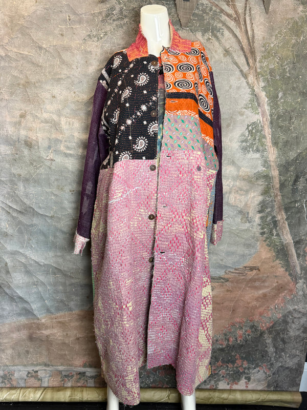 JG-183 Kantha Sunrise Coat-MIX 5