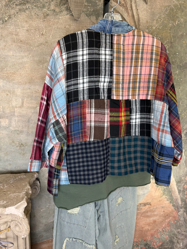 5573 Lodge Flannel Cardigan-Mix A