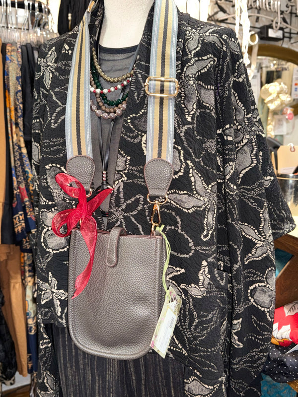 0003A Pebbled Vegan MINI Leather Crossbody Bag-Mocha