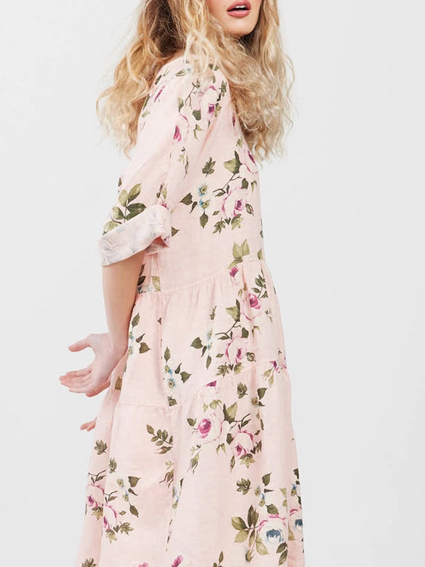 5202 Abigail's Coat Dress-Pale Pink