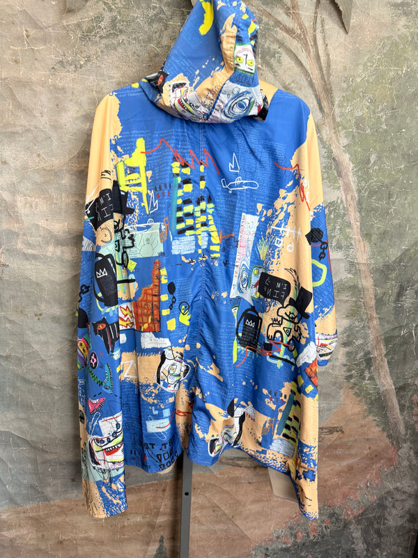 Inoah's Artful 2 Look Raincape-Curious Bots