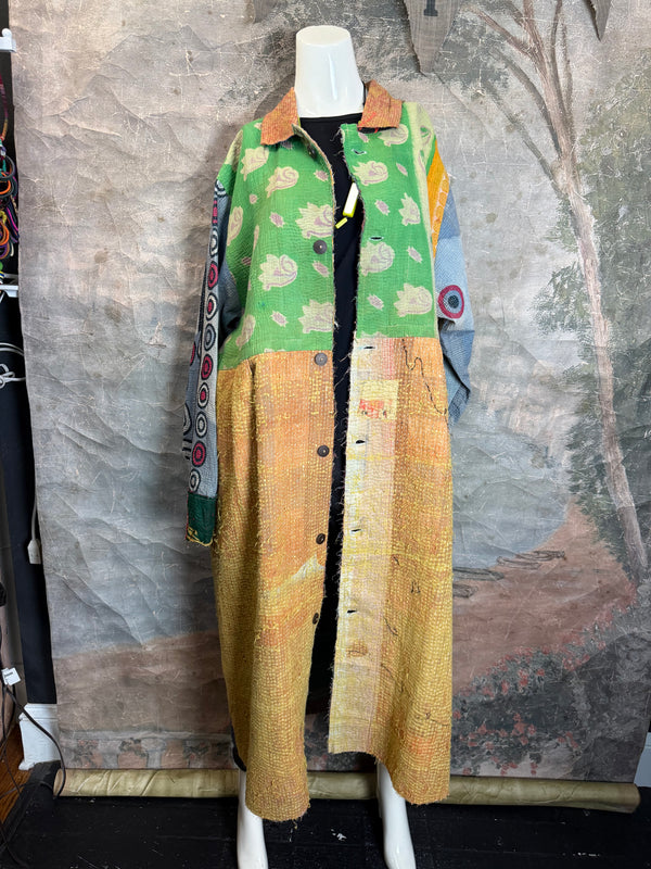 JG-183 Kantha Sunrise Coat-MIX 6