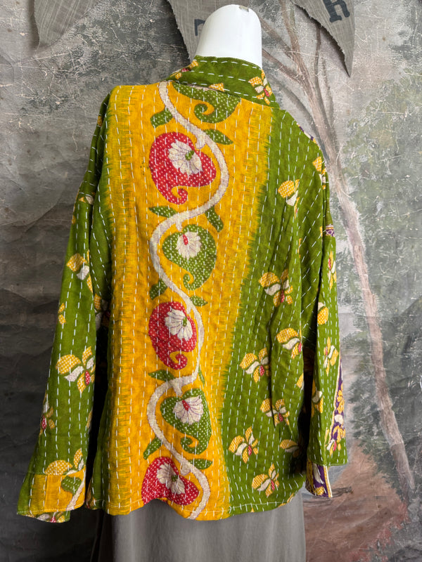 1040w Kantha Long Sleeve Jacket-Eve