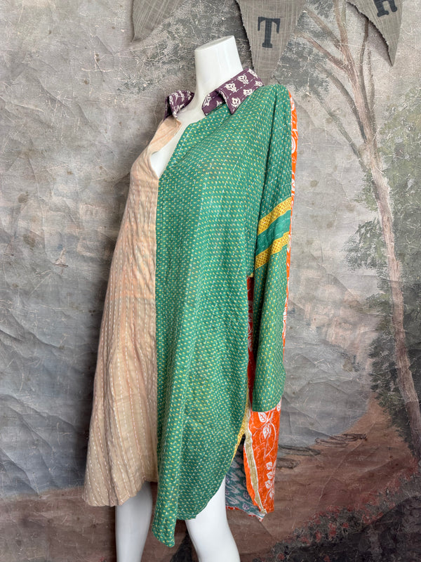 1013w Long Kurta Shirt Dress-Sarah