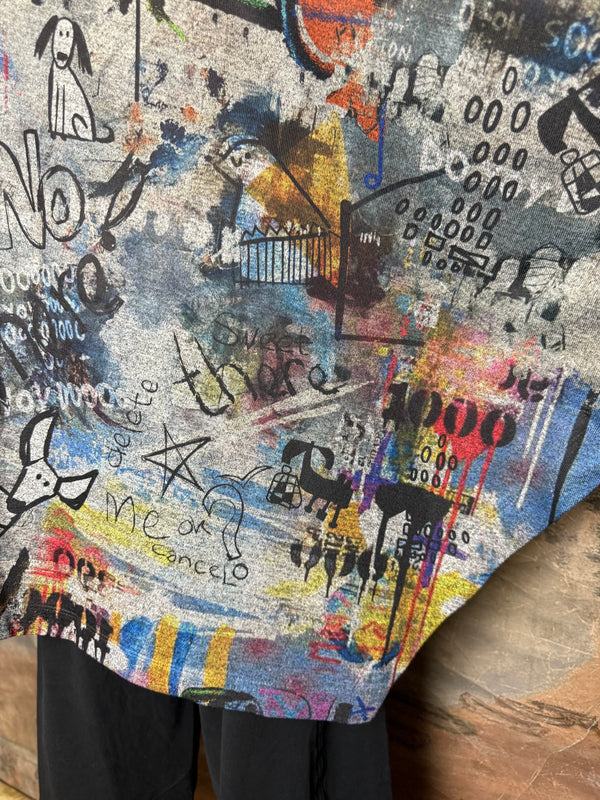 T134T Cowlneck Poncho Top-Coco