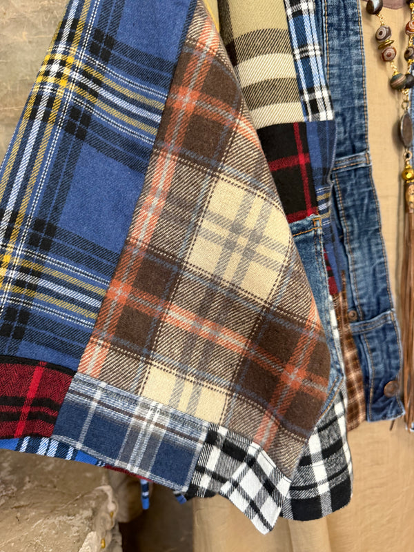 5573 Lodge Flannel Cardigan-Mix D