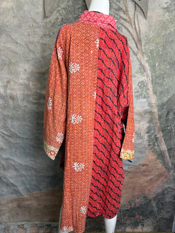 1013w Long Kurta Shirt Dress-Mabel